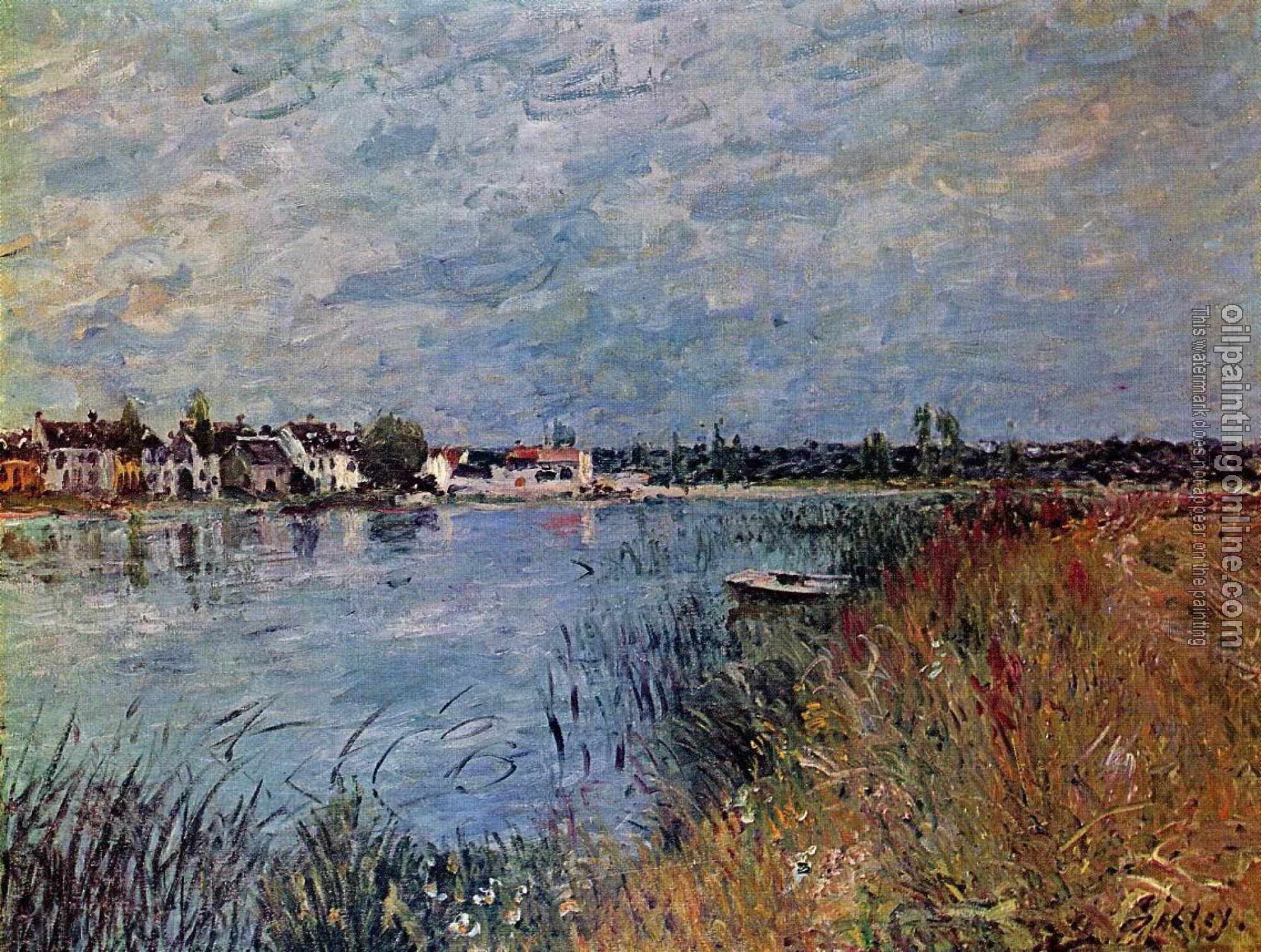 Sisley, Alfred - Riverbank at Saint-Mammes